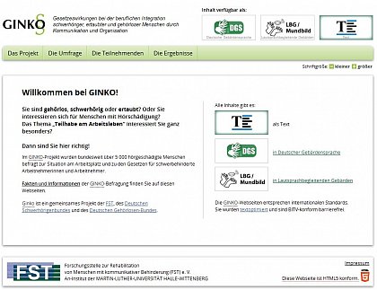 GINKO-Webseite www.fakten-zur-teilhabe.de